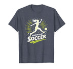 Born To Play Soccer Womens Inspirational T-Shirt - Graphic Print Unisex
