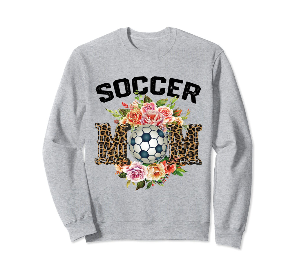 Soccer Mom Floral Flowers Soccer Sweatshirt - Minimalist Print Unisex
