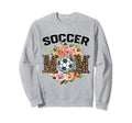 Soccer Mom Floral Flowers Soccer Sweatshirt - Minimalist Print Unisex
