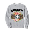 Soccer Mom Floral Flowers Soccer Sweatshirt - Minimalist Print Unisex