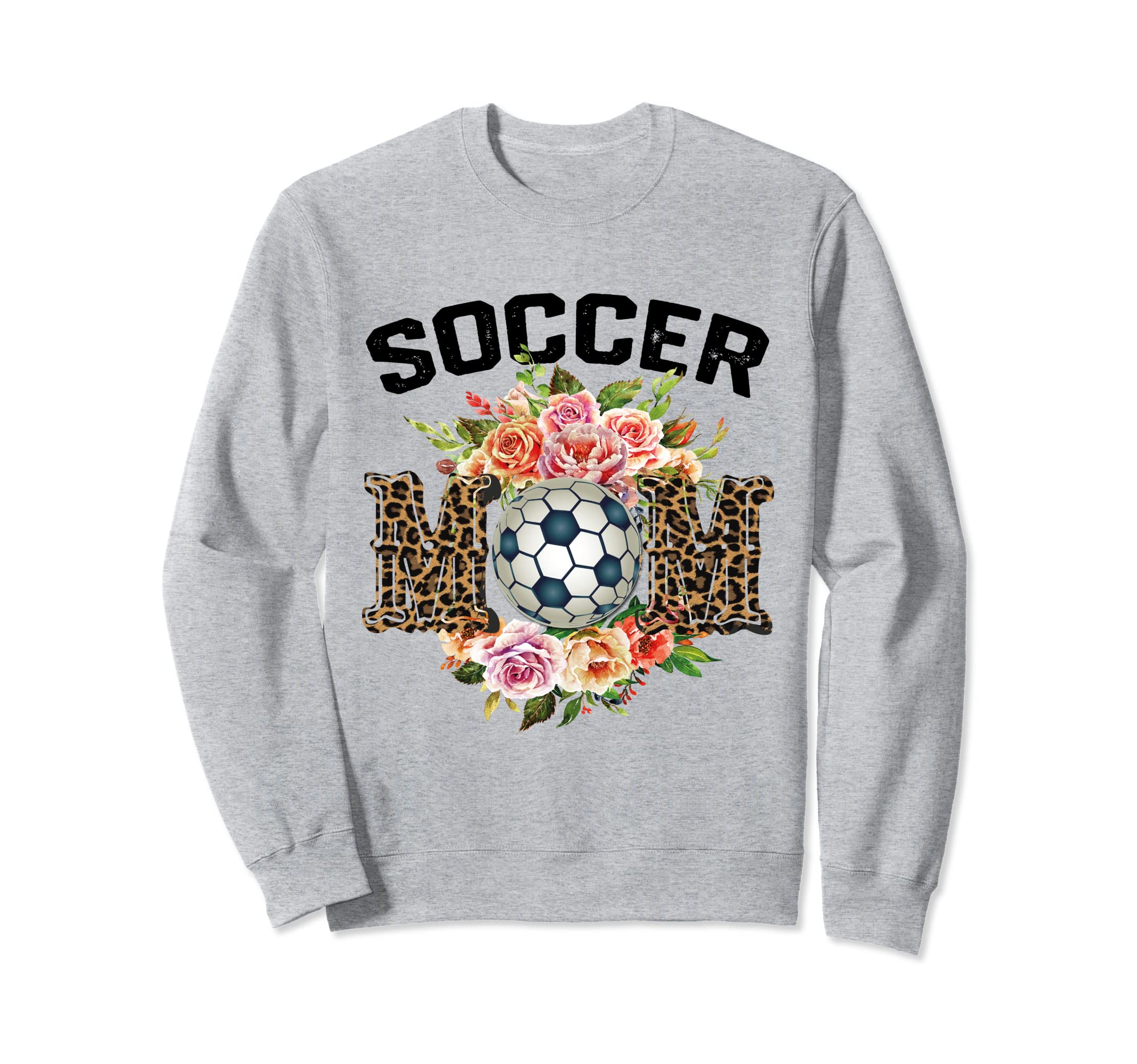 Soccer Mom Floral Flowers Soccer Sweatshirt - Minimalist Print Unisex