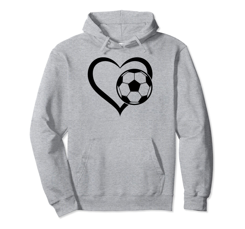 Soccer Heart Soccer Ball Heart Hoodie - Fun Novelty Design Men Women