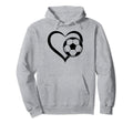 Soccer Heart Soccer Ball Heart Hoodie - Fun Novelty Design Men Women