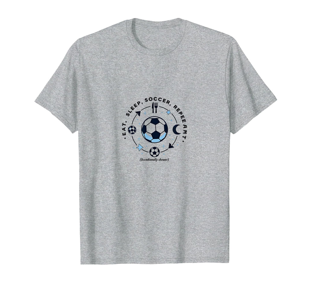 Eat Sleep Soccer Repeat Funny Player Sweatshirt - Minimalist Print Unisex