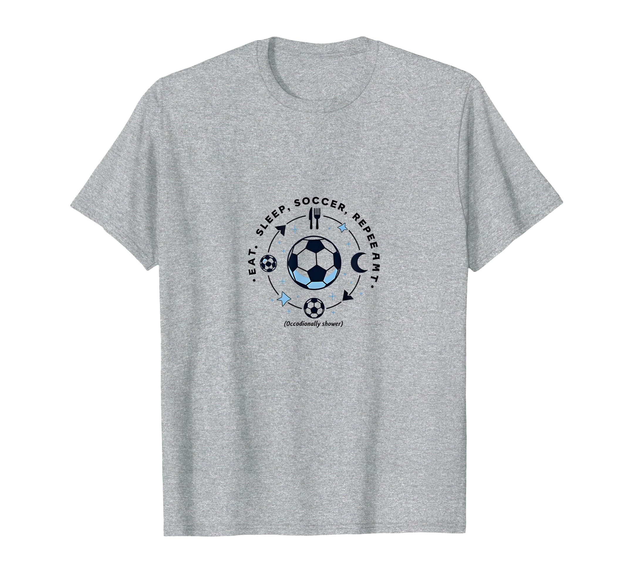 Eat Sleep Soccer Repeat Funny Player Sweatshirt - Minimalist Print Unisex