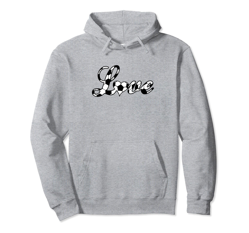 Love Soccer Ball Heart Soccer Mom Hoodie - Trendy Graphic Men Women