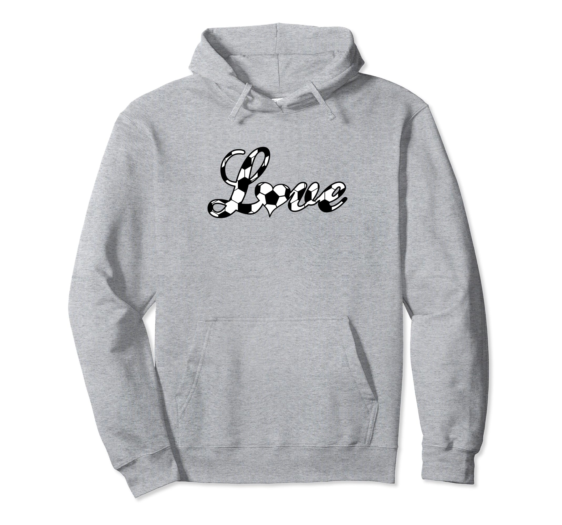 Love Soccer Ball Heart Soccer Mom Hoodie - Trendy Graphic Men Women