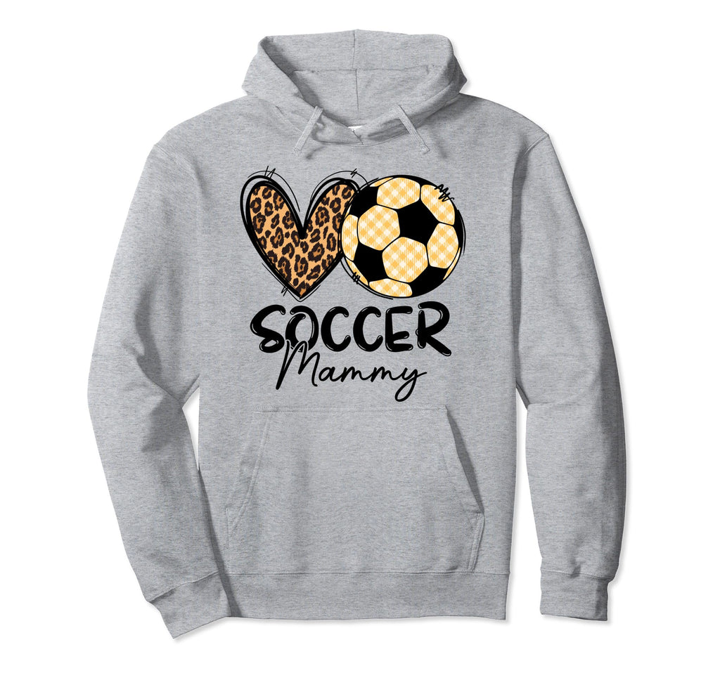 Soccer Mammy Heart Leopard Matching Family Hoodie - Minimalist Print Unisex