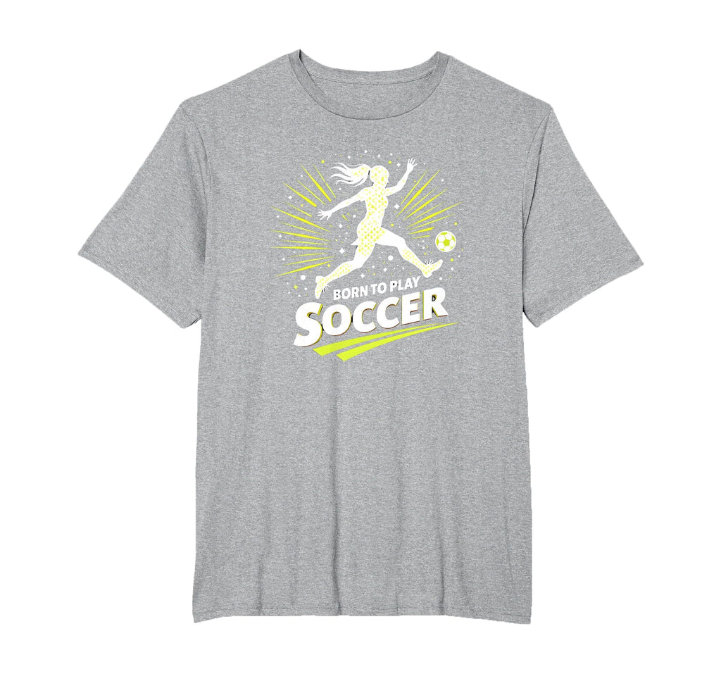 Born To Play Soccer Womens T-Shirt - Minimalist Print for Adults