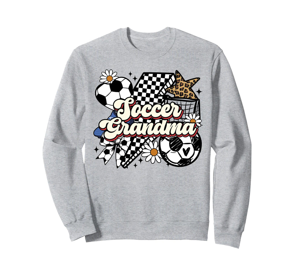 Soccer Grandma Funny Leopard Sweatshirt - Novelty Apparel for Adults