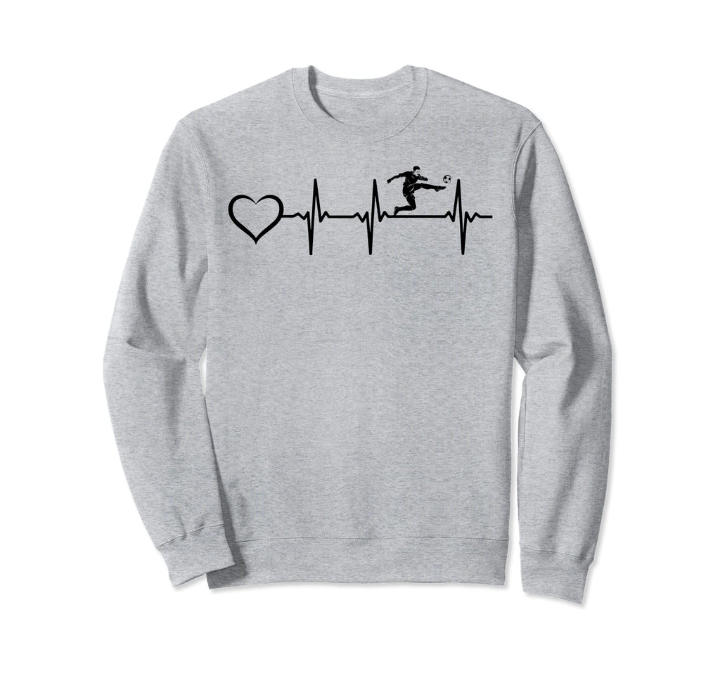 Soccer Heartbeat Heart Soccer Sweatshirt - Aesthetic Graphic Men Women
