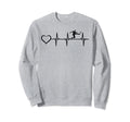 Soccer Heartbeat Heart Soccer Sweatshirt - Aesthetic Graphic Men Women