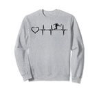 Soccer Heartbeat Heart Soccer Sweatshirt - Aesthetic Graphic Men Women