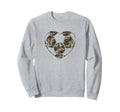Soccer Ball Camo Heart Mom Fan Sweatshirt - Minimalist Print Men Women