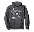 Soccer Auntie Heart Soccer Lovers Hoodie - Graphic Print Men Women