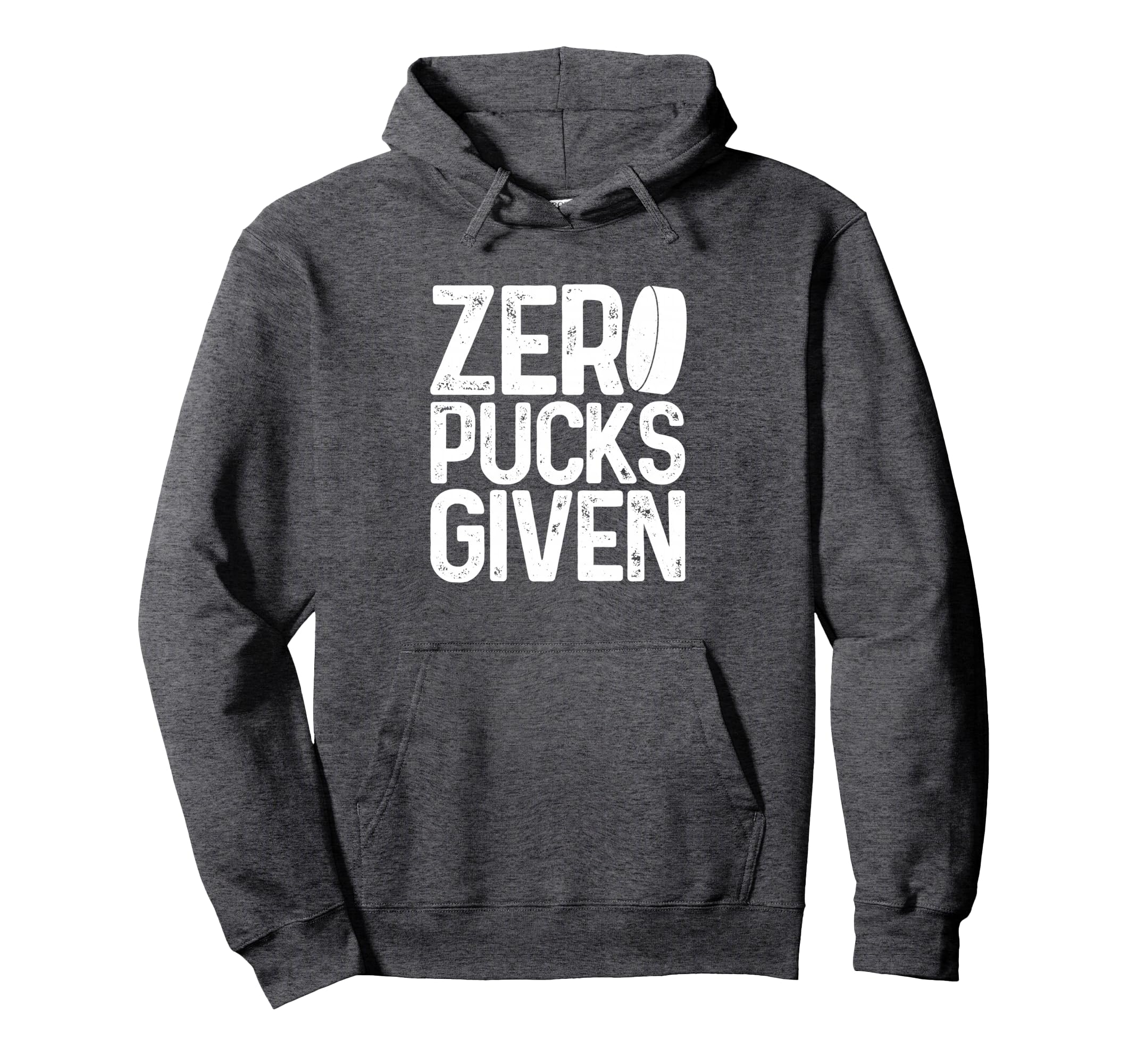 Hockey Zero Pucks Given Funny Hockey Hoodie - Minimalist Print Men Women