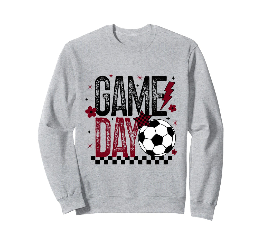 Game Day Soccer Team Season Maroon Sweatshirt - Trendy Graphic for Adults