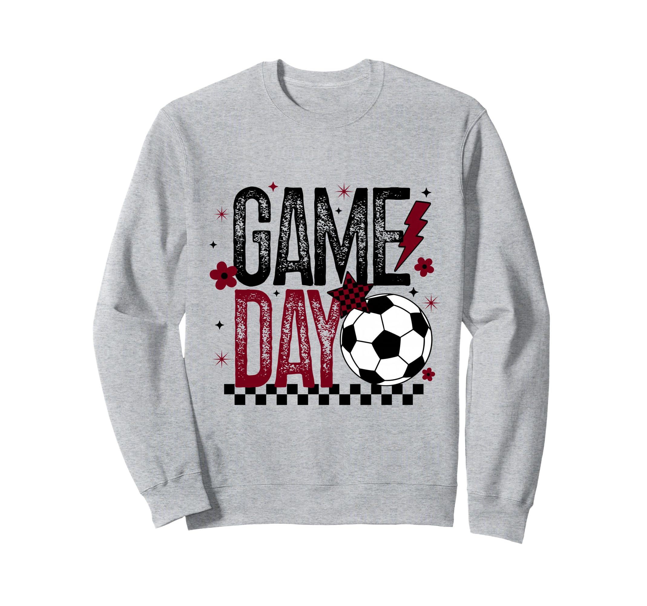 Game Day Soccer Team Season Maroon Sweatshirt - Trendy Graphic for Adults