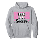 Just Who Loves Soccer Coquette Bow Hoodie - Trendy Graphic for Adults