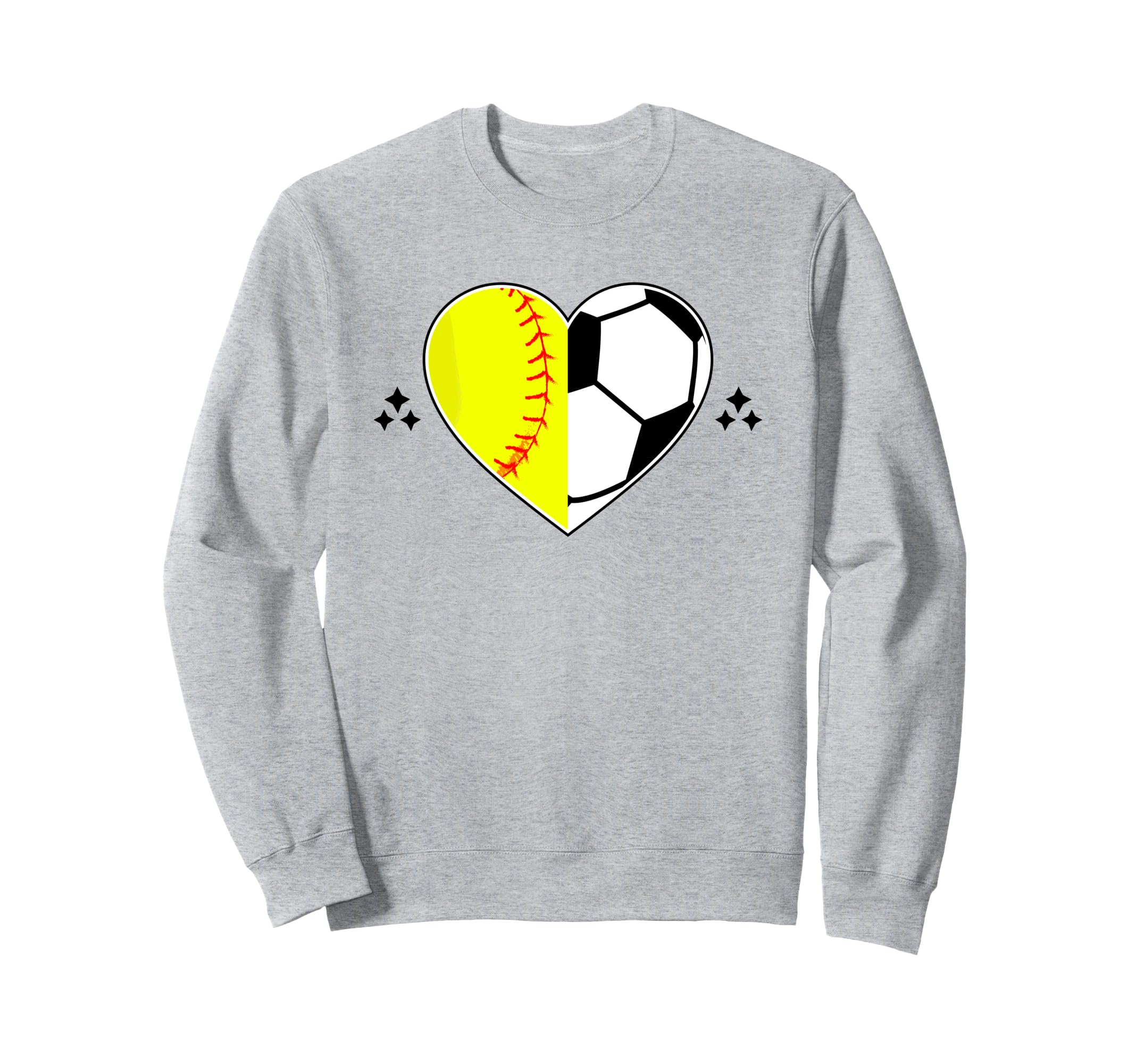 Soccer And Softball Heart Catcher Sweatshirt - Streetwear Style Unisex