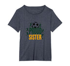 Proud Soccer Sister Sporty Family T-Shirt - Trendy Graphic Men Women