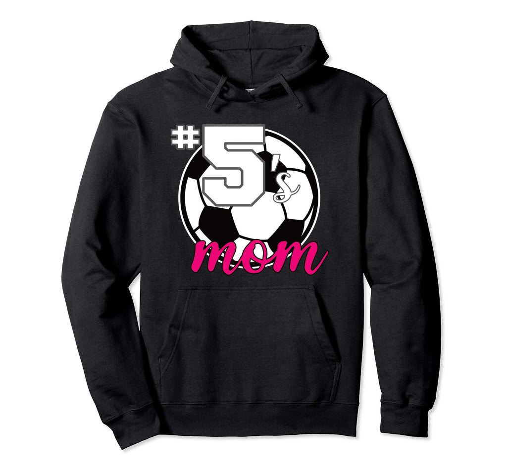 Soccer Mom 5S Mom Number 5 Soccer Hoodie - Aesthetic Graphic for Adults