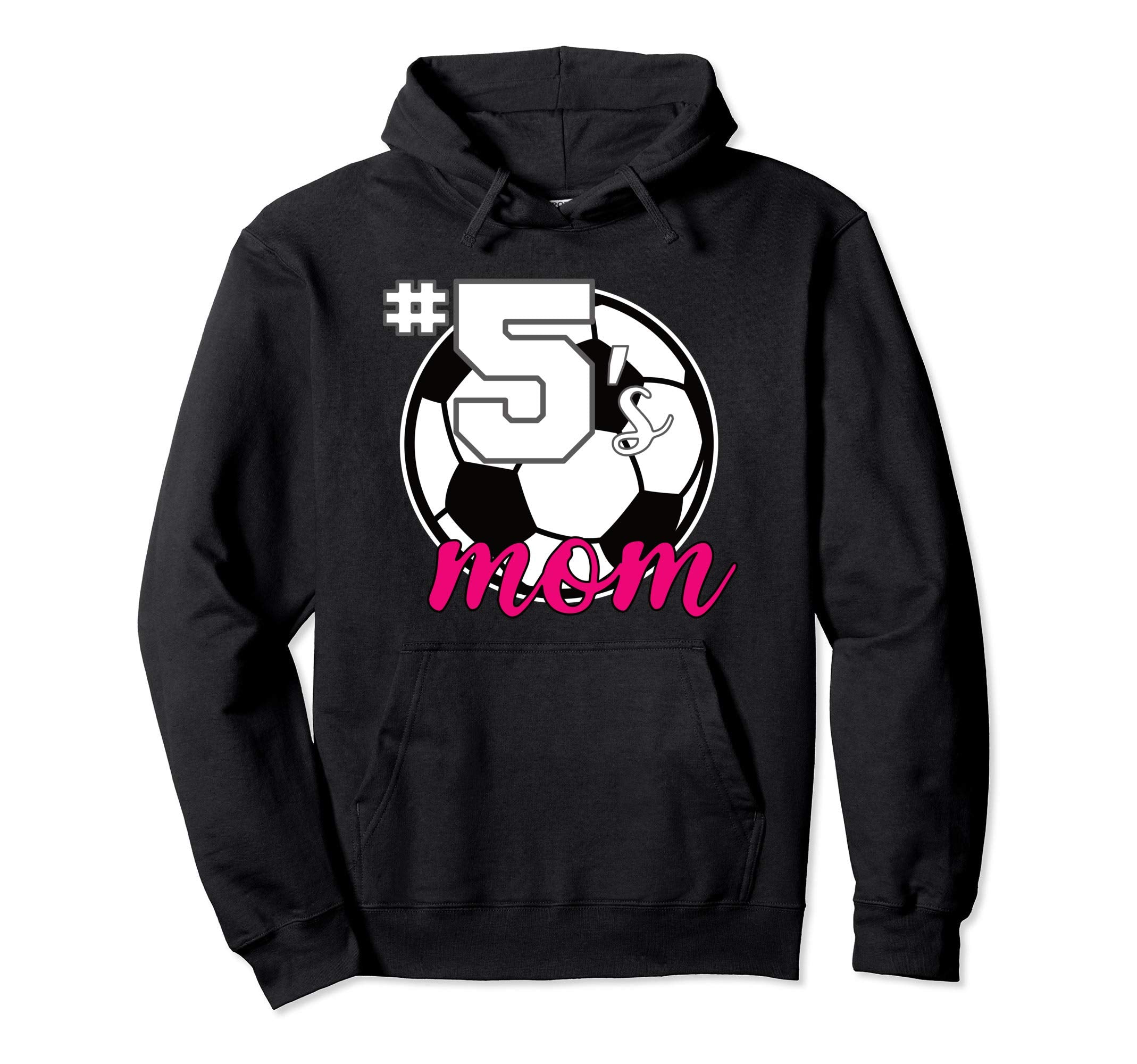 Soccer Mom 5S Mom Number 5 Soccer Hoodie - Aesthetic Graphic for Adults