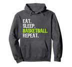 Eat Sleep Basketball Repeat Player Hoodie - Custom Art Print for Adults