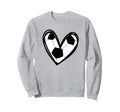 Football Soccer Heart Teen Sweatshirt - Aesthetic Graphic for Adults