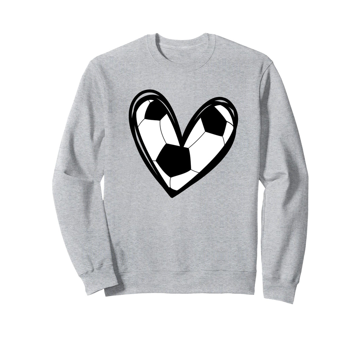 Football Soccer Heart Teen Sweatshirt - Aesthetic Graphic for Adults