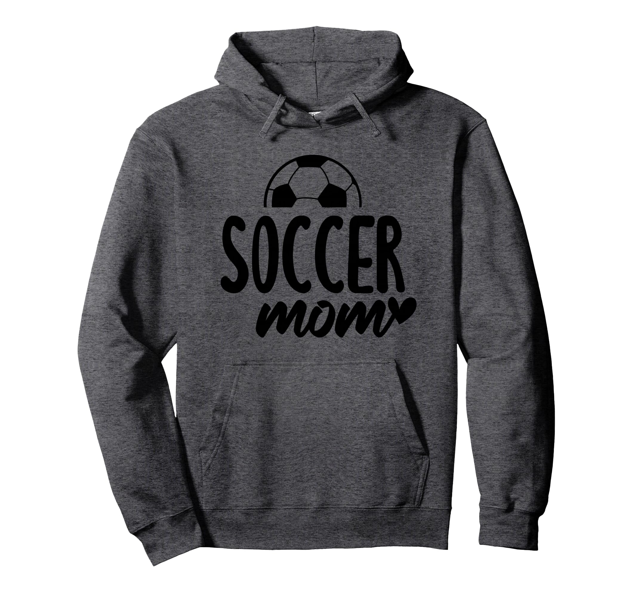 Soccer Mom Heart Script Font Hoodie - Unique Graphic for Adults