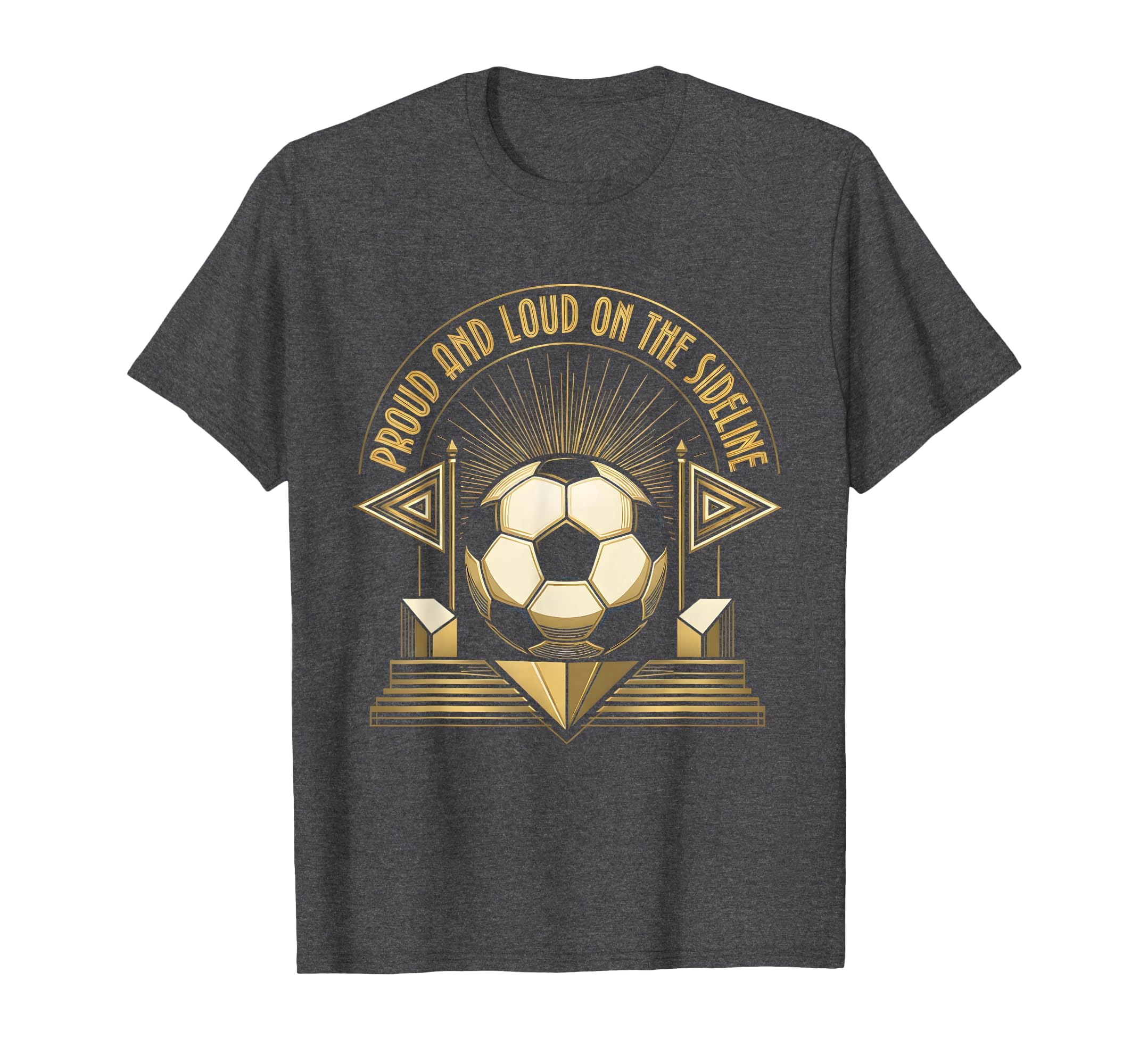 Proud And Loud Sideline Soccer Mom T-Shirt - Custom Art Print for Adults