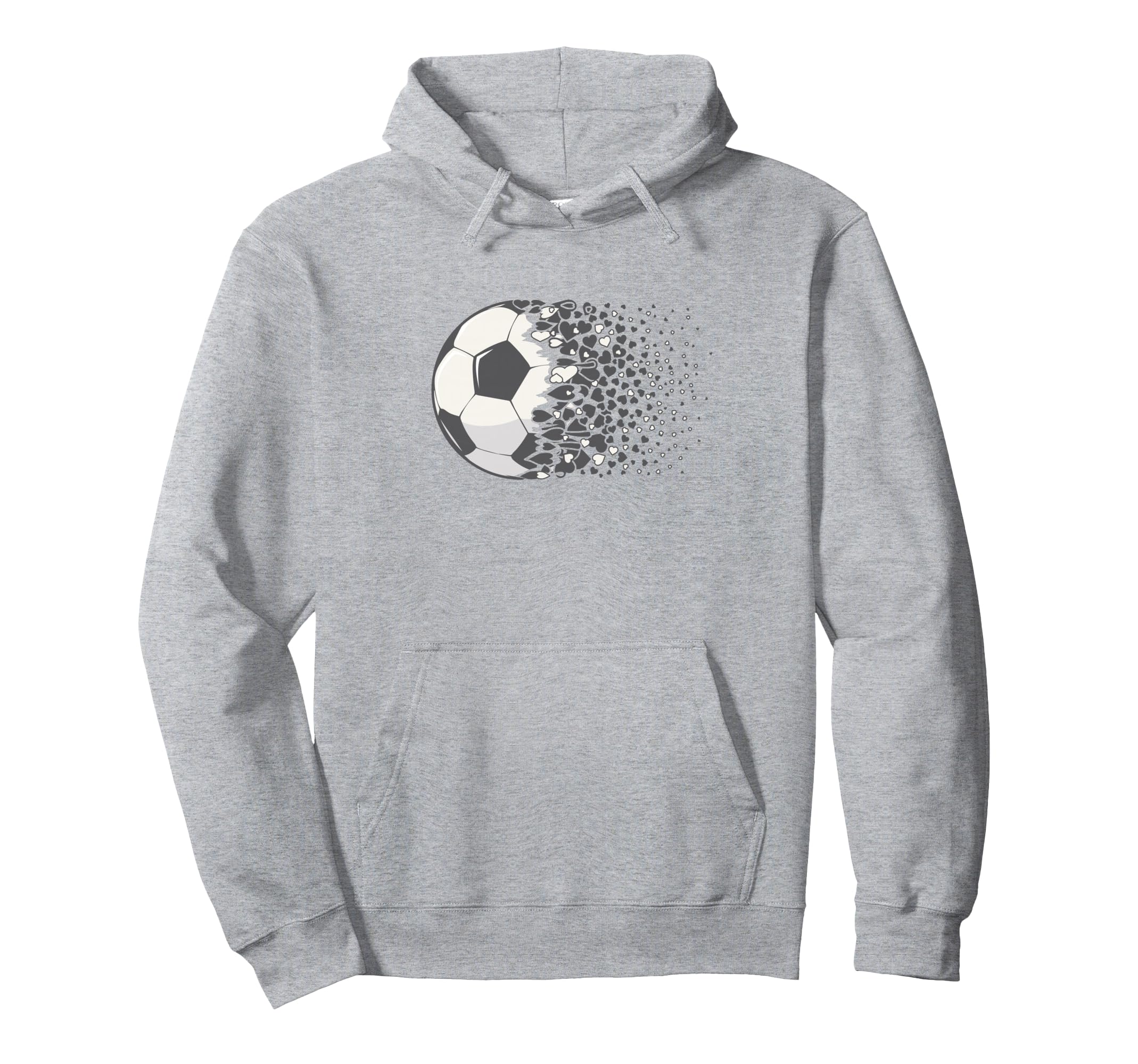 Soccer Ball Soccer Heart Soccer Player Hoodie - Minimalist Print Men Women