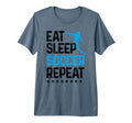 Eat Sleep Soccer Repeat Sport Player T-Shirt - Minimalist Print for Adults