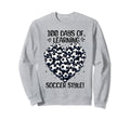100 Days School Soccer Heart Love Sweatshirt - Novelty Apparel for Adults