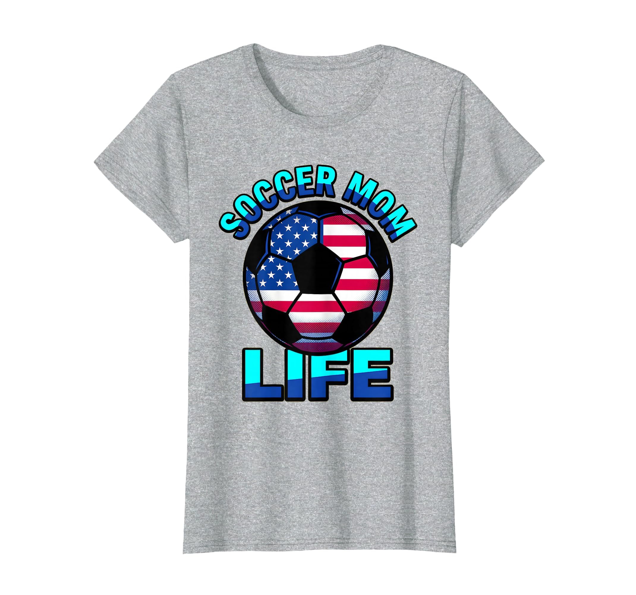 Soccer Mom Life American Flag Soccer T-Shirt - Streetwear Style Men Women