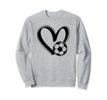 Soccer Ball Heart Sweatshirt - Aesthetic Graphic Men Women