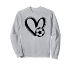 Soccer Ball Heart Sweatshirt - Aesthetic Graphic Men Women