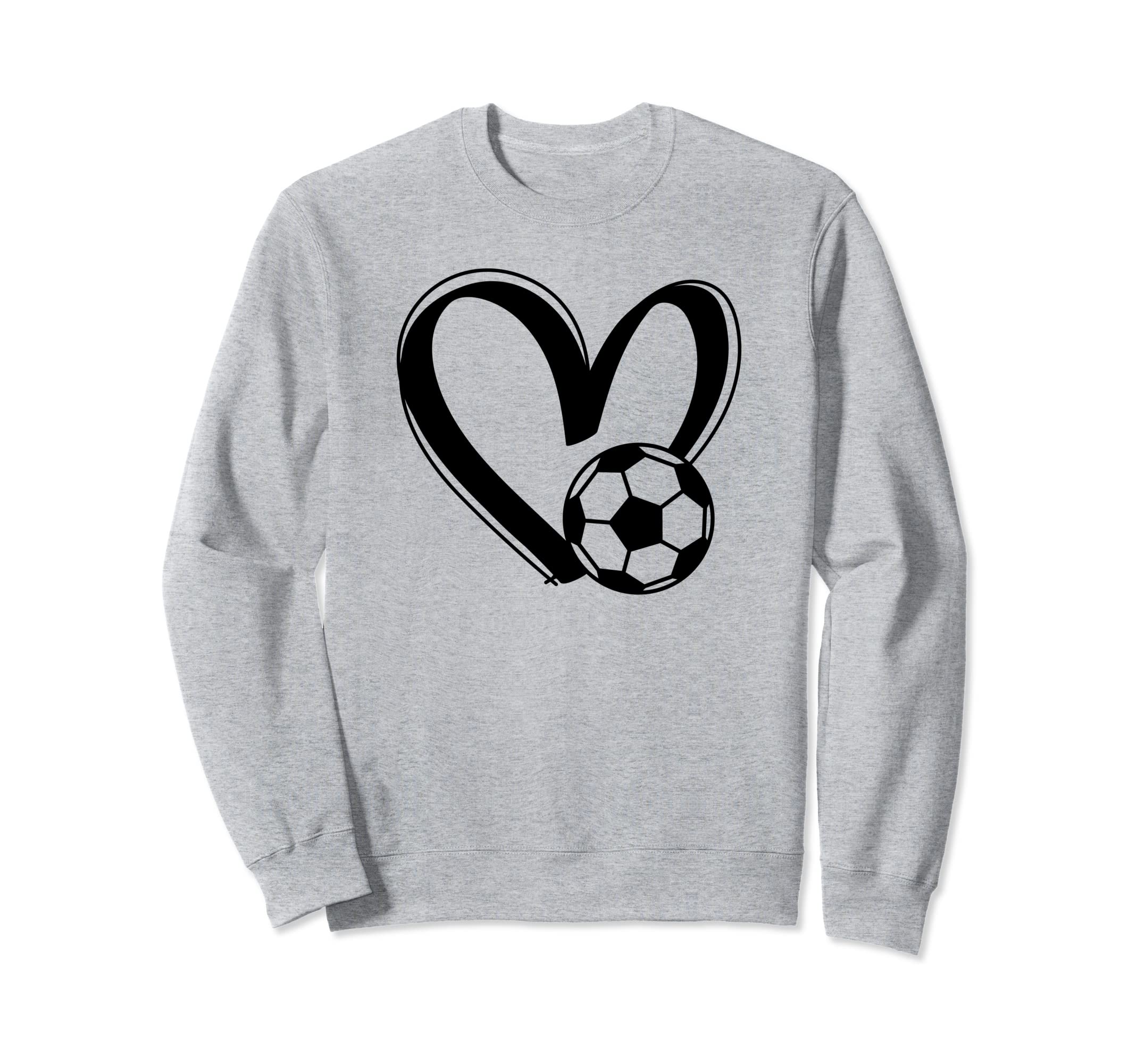 Soccer Ball Heart Sweatshirt - Aesthetic Graphic Men Women