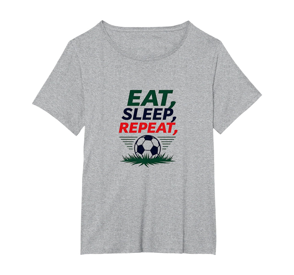 Eat Sleep Soccer Repeat Funny Sports T-Shirt - Unique Graphic Men Women