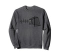 Funny Soccer Heartbeat Ecg Sweatshirt - Novelty Apparel for Adults