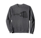 Funny Soccer Heartbeat Ecg Sweatshirt - Novelty Apparel for Adults