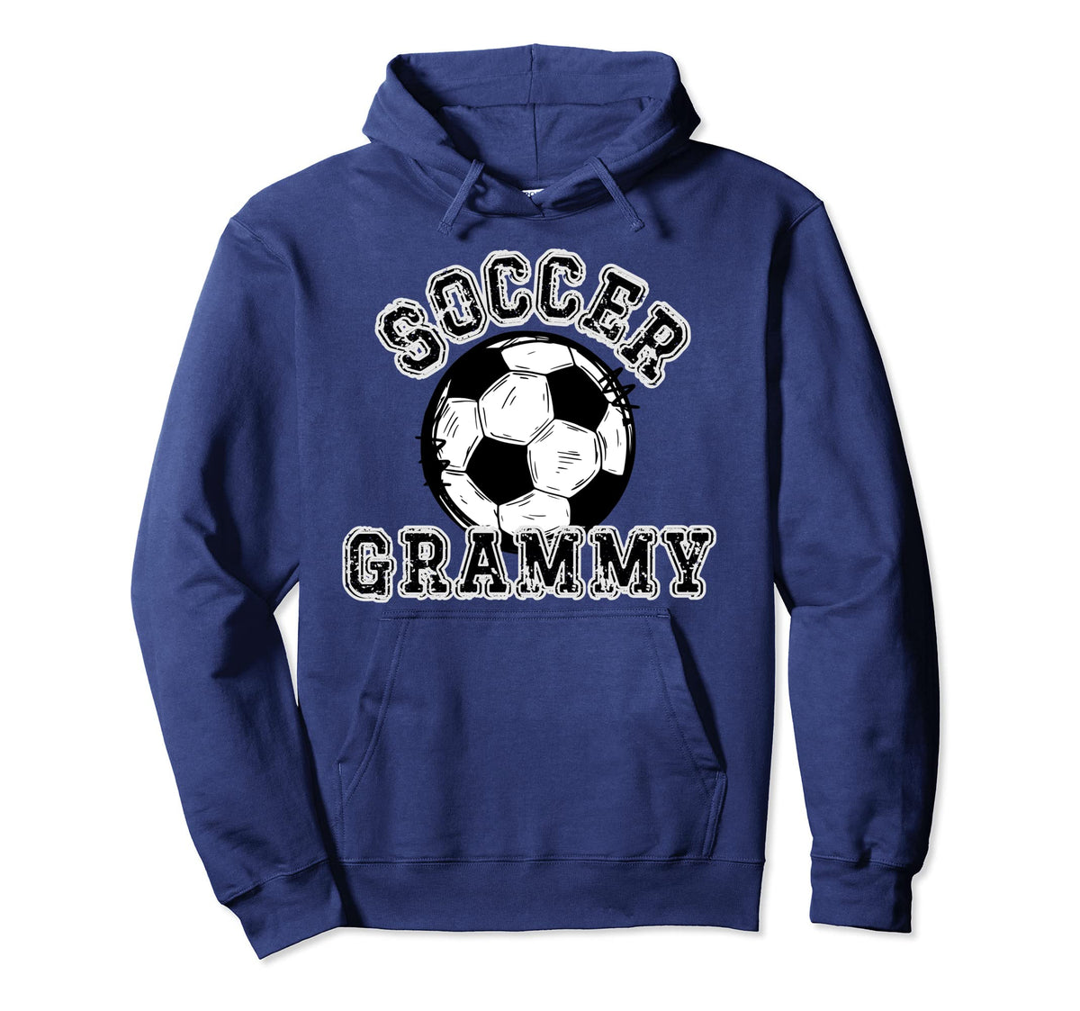 Soccer Ball Distressed Trending Grammy Hoodie - Casual Everyday Wear Unisex