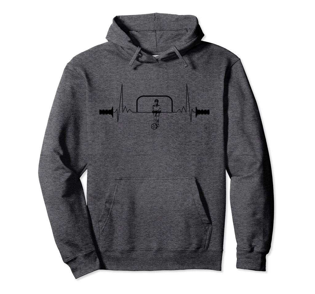 Foosball Goalkeeper Heartbeat Table Hoodie - Aesthetic Graphic Unisex