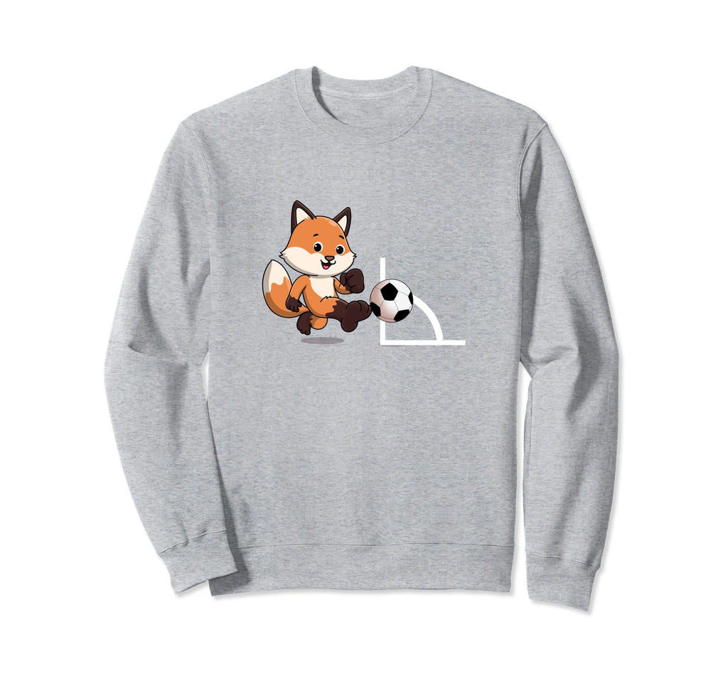 Funny Soccer Fox Player Offense Sweatshirt - Minimalist Print Unisex