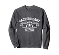 Sacred Heart Falcons Soccer Ball Sweatshirt - Minimalist Print for Adults