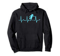Light Blue Soccer Heartbeat Female Soccer Hoodie - Novelty Apparel Unisex