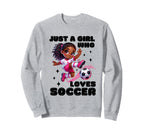 Just Who Loves Soccer African Sweatshirt - Graphic Print for Adults