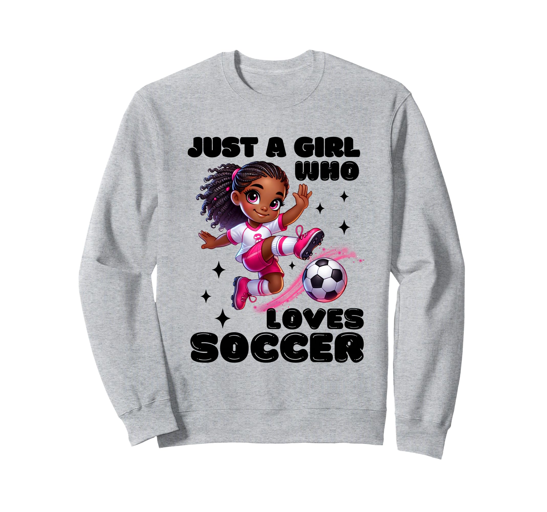 Just Who Loves Soccer African Sweatshirt - Graphic Print for Adults