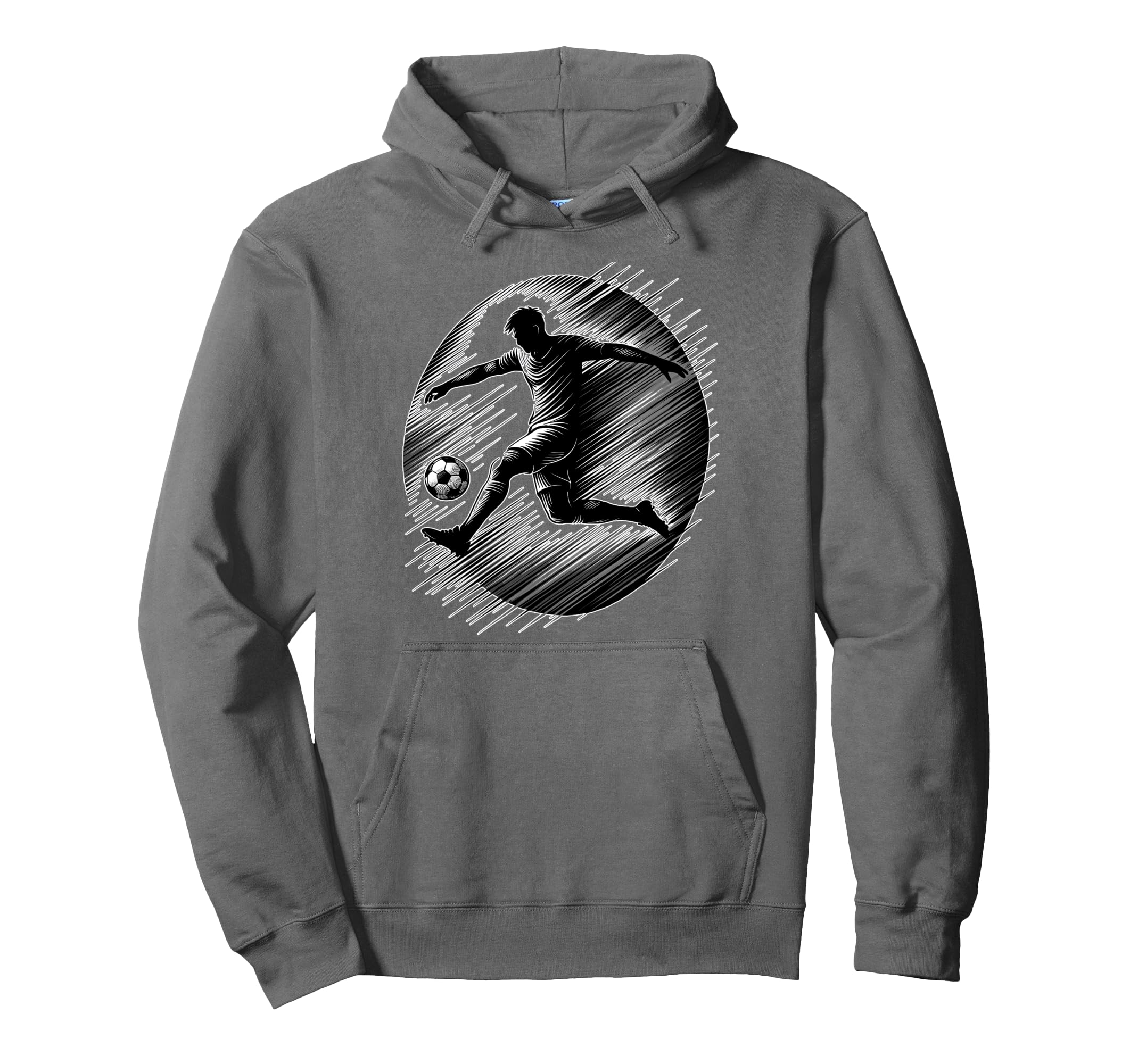 Soccer Motion Teen And Male Athletes Hoodie - Minimalist Print Unisex